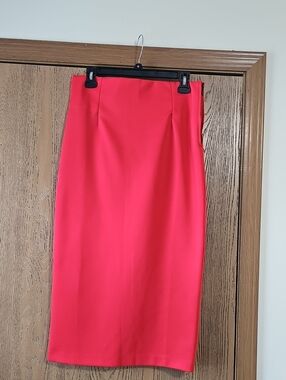 XOXO Red High-Rise Pencil Skirt